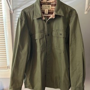 LL Bean lined utility button up